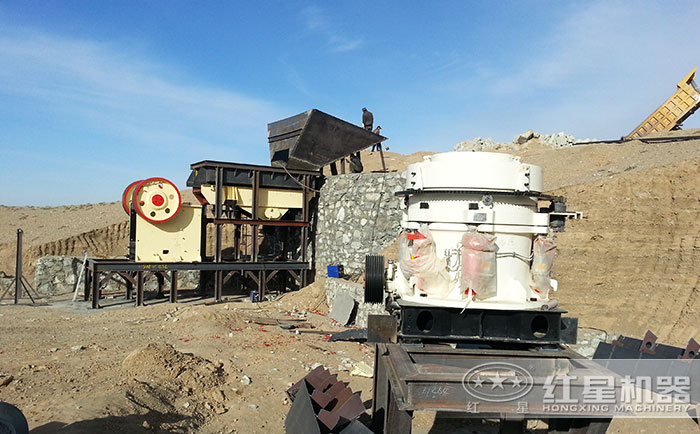 剛剛落成的破碎加工現(xiàn)場