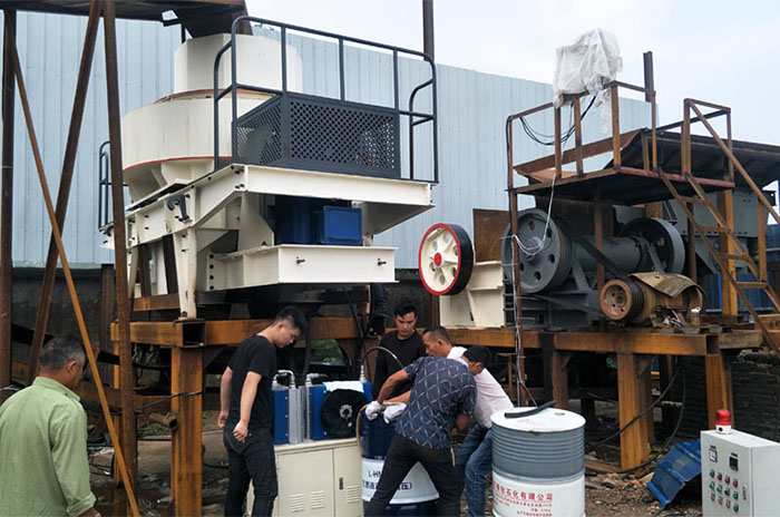 江蘇用戶制砂生產(chǎn)現(xiàn)場