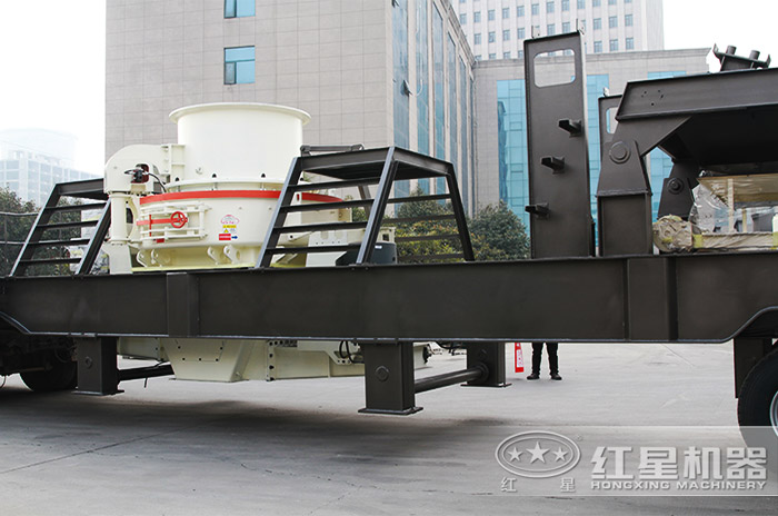 移動式玄武巖的沖擊式碎石機